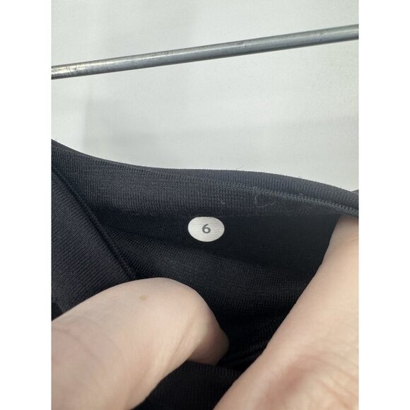 Lululemon Cropped Legging Women 6 Black Sheer Athletic Yoga Gym Workout - Picture 4 of 7